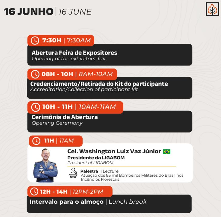 Programação de 16/06 - Manhã - 